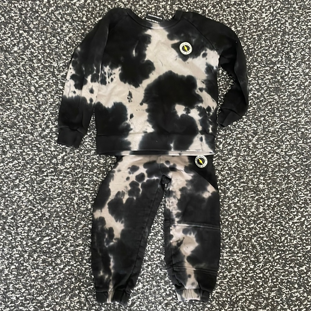 Tiny Whales Tie Dye Sweatsuit 3T